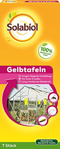 Solabiol Gele panelen insectenafweer met speciale emmer, geel, 7 stuks