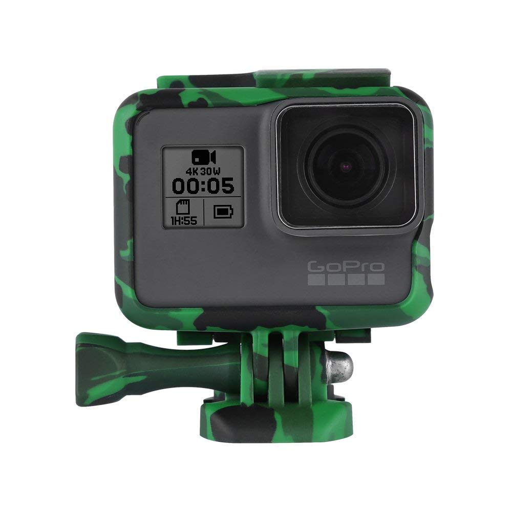 Action Pro Camouflage Protective Frame Mount Housing Case with Quick Release Buckle and Screw Compatible with GoPro Hero-7/6/5 (Green) (B07G5K7CBY) Amazon Price History, Amazon Price Tracker