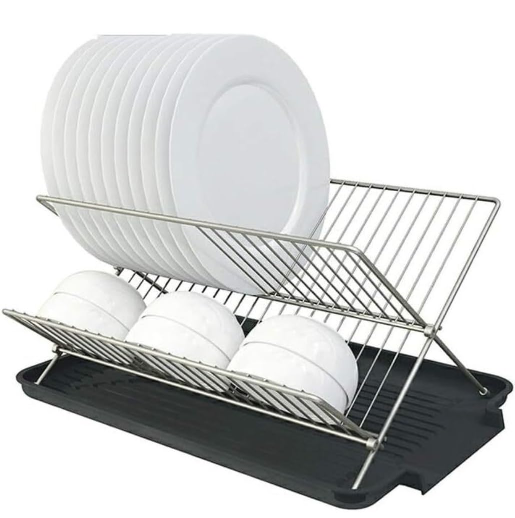 Escurre Cubiertos de Cocina Escurridor De Platos, Cubertería, Soporte De Secado, Escurridor De Acero Inoxidable, Bandeja para Cocina Escurreplatos Armario