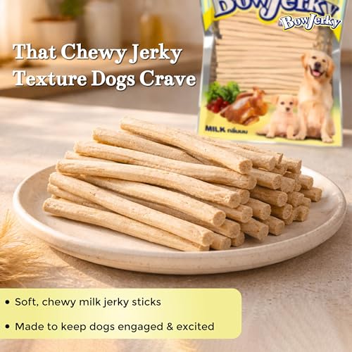 Image of Premium Chicken & Milk Dog Treats 800gm High Protein Dog Treats for Training & Reward Healthy Dog Snacks Nutrient Rich Jerky Sticks for Puppies Adults Senior Dogs All Breeds