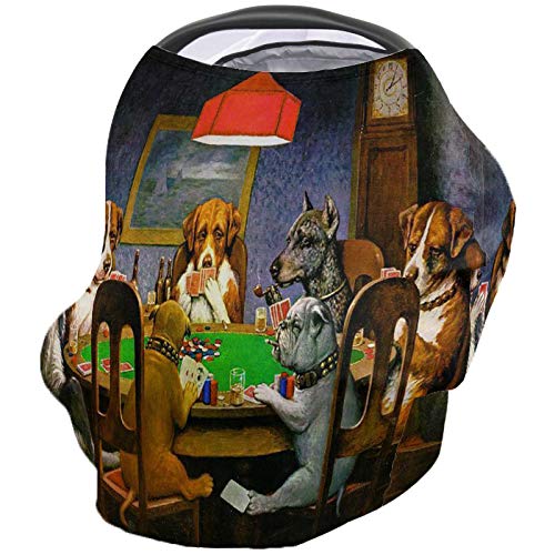 授乳ケープ 人気 ポンチョ 授乳カバー ポーカー犬 賭博場 母乳育児スカーフ 360度安心 伸縮性 通気性 授乳服 ベビーカーカバー 出産祝い フリーサイズ ショッピングスカーフ ショール