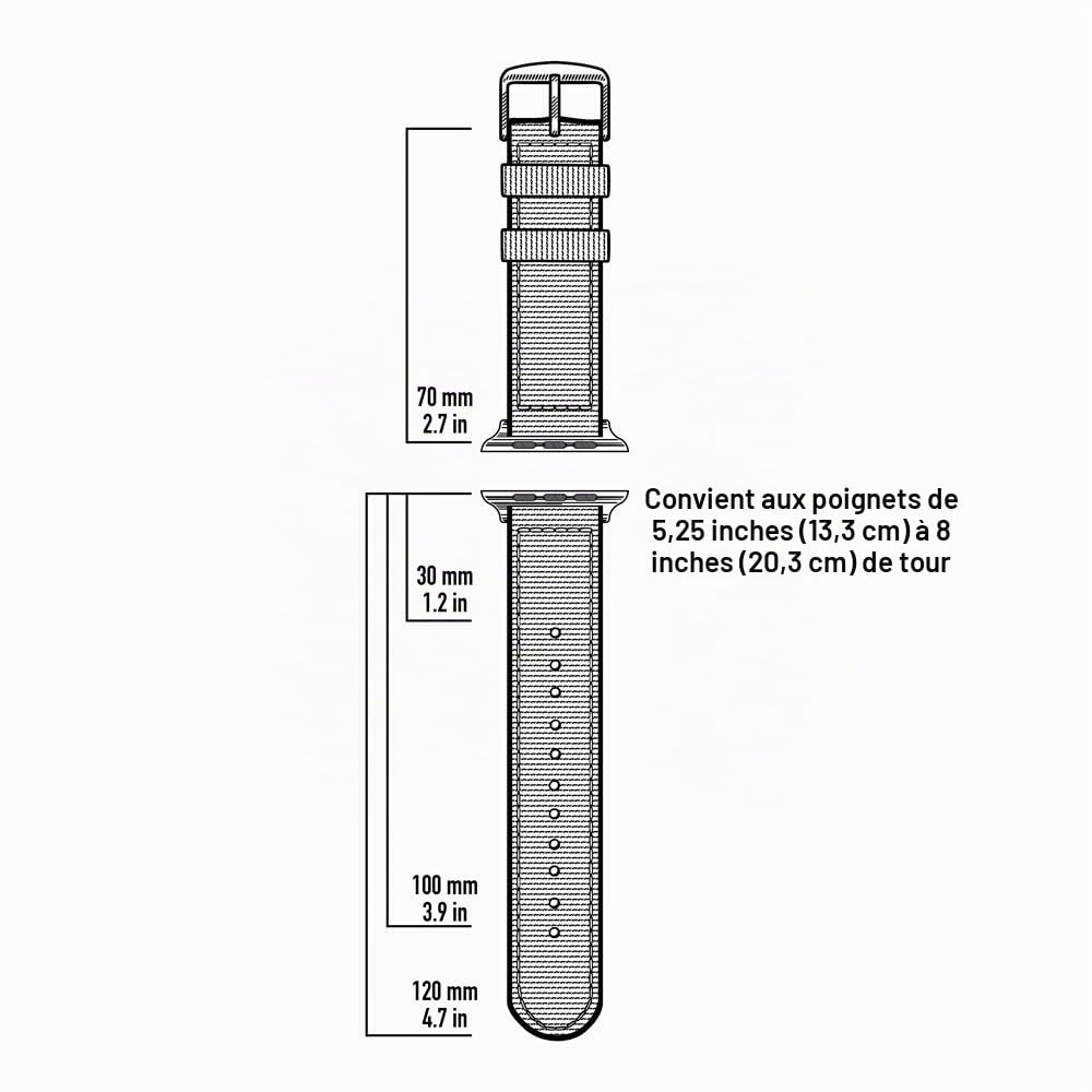 Archer Watch Straps - Bracelets de Remplacement en Nylon pour Apple Watch