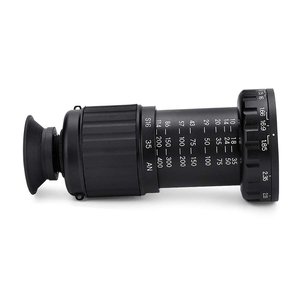 Hilitand Visor HD de director, visor de cámara micro profesional VD11X, buscador de visualización de escena de película, accesorio para la mayoría de formatos de película/TV, rosca de filtro de 37 mm,
