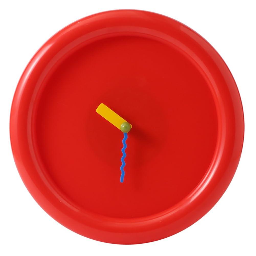 CTRLZS Home Decoration Wall Clock Desktop Silent Wall Decororation Wall Decororation Red