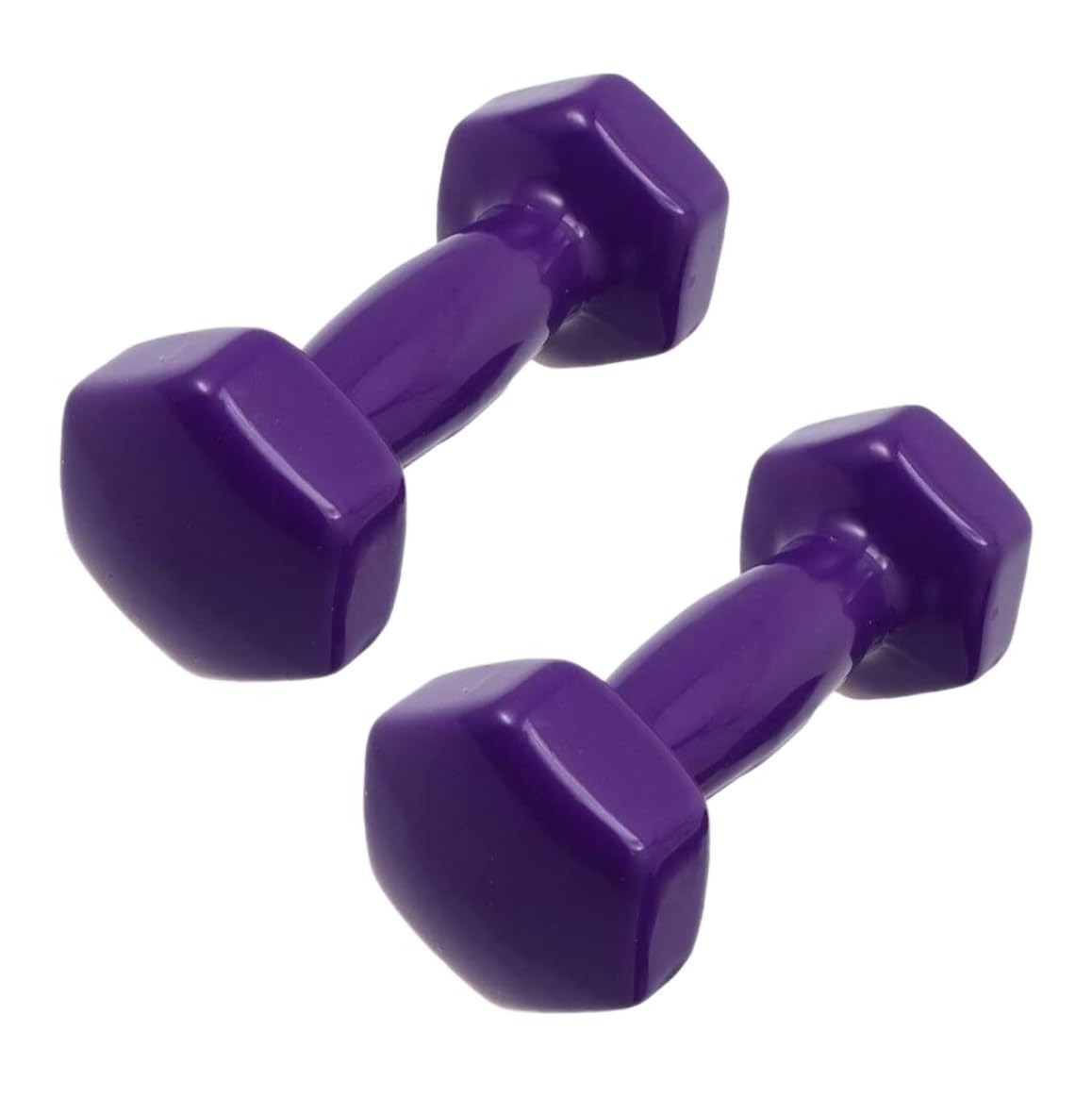 zestaw hantli, Zestaw hantli ciężarków Plastikowe hantle żeliwne Hantle do ćwiczeń antypoślizgowe ręczne Sprzęt Siłownia(Purple)