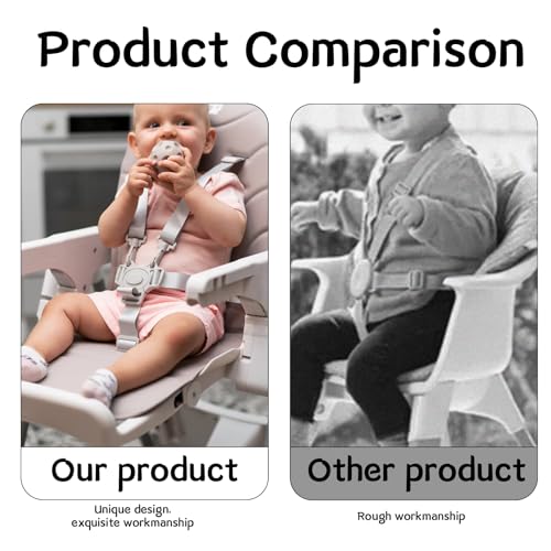 Hauck Hochstuhl Gurt,5 Punkt Gurt Hochstuhl Sicherheitsgurt,Ersatz-Sicherheitsgurte für Baby Kinderwagen,Verstellbare Wandelbare Gurt Tripp Trapp Stuhl,Kinderschutzgurt,Universal Anschnallgurt Zubehör