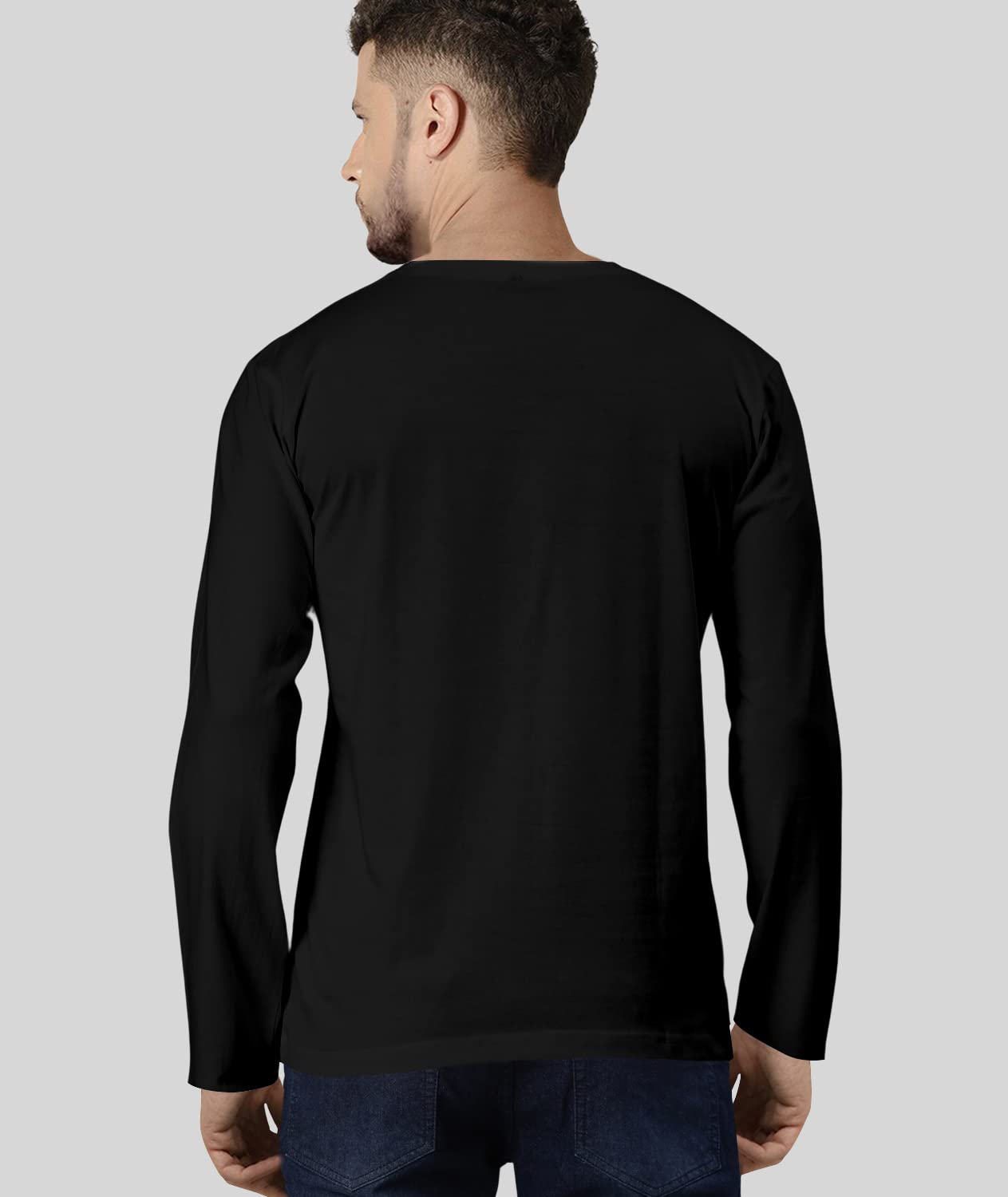 TVP Fashions Premium Plain Men V Neck Full Sleeves Festive,Offer,Discount,Sale,Limited Edition, Trendy, Trending Tees and Tshirts. (Black_X-Small) 3
