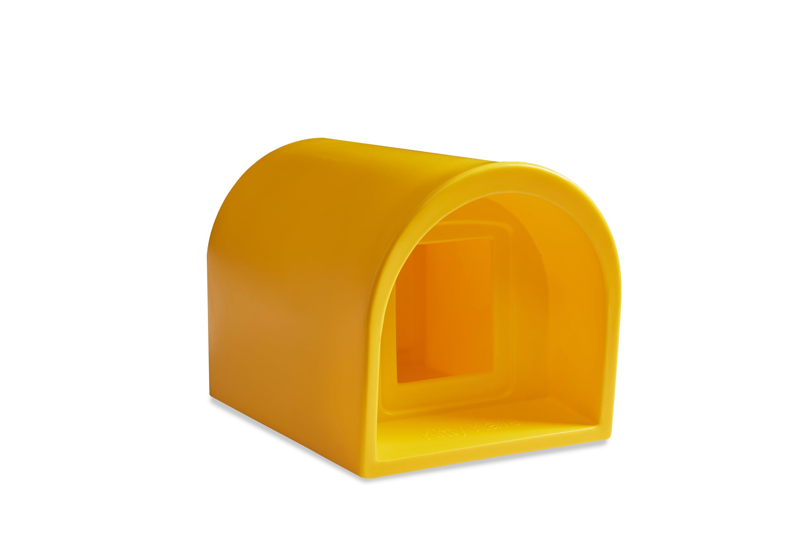 Kitty Kave/Cat House/Cat Den/Cat Bed/Outdoor Cat Shelter/Kennel/Optional Cat Flap (Yellow & Cat Flap)