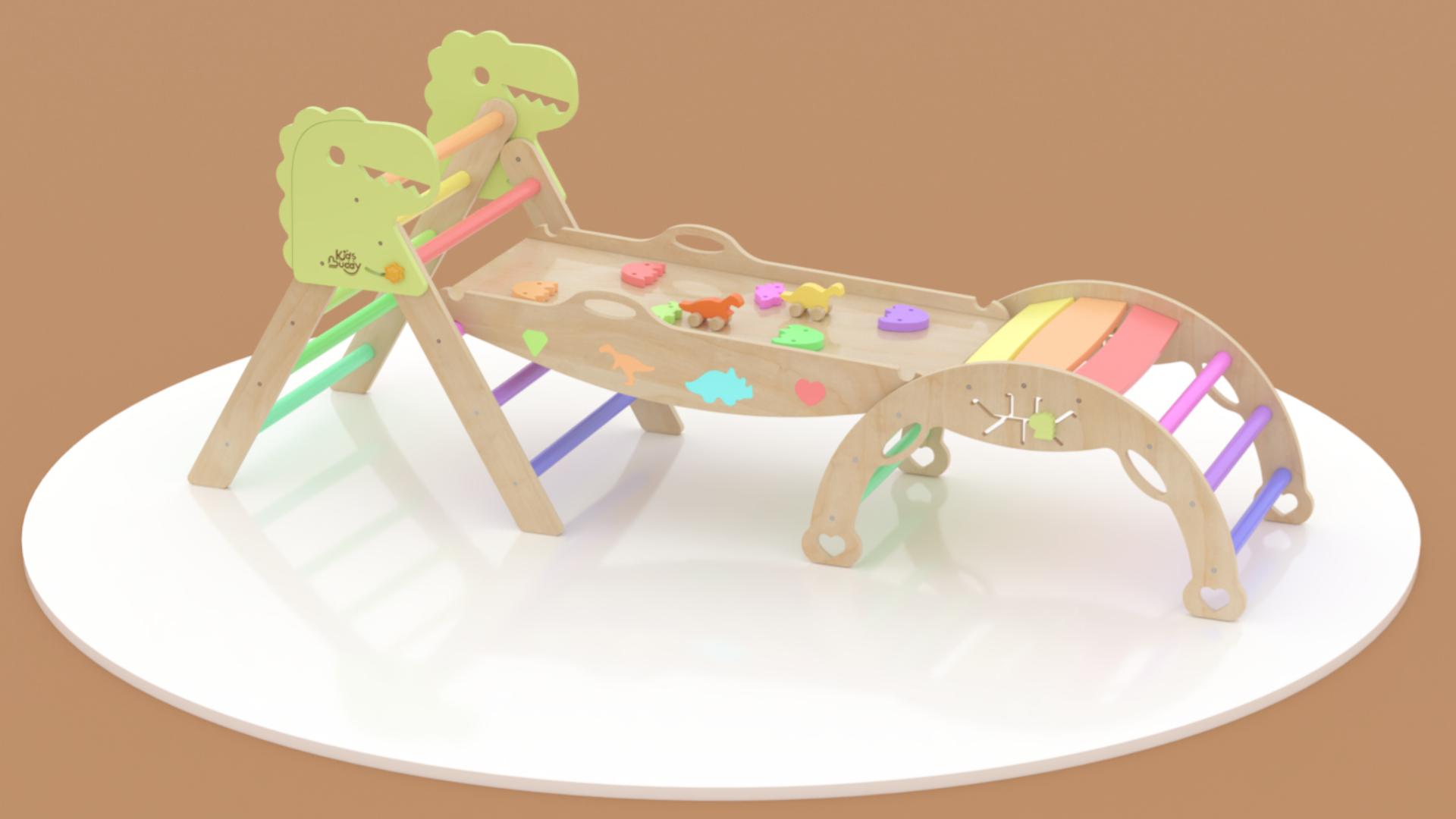 Amazon.com: KidsBuddy Pikler Triangle Set with Cushion 9 in 1