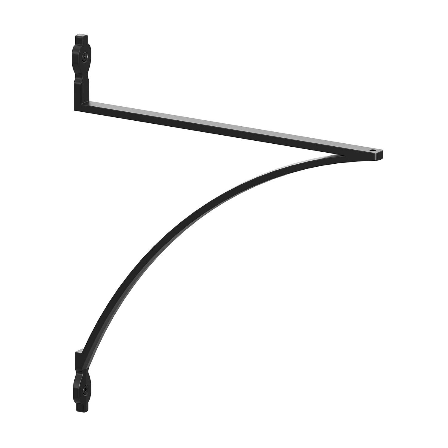 Shelf-Made Lewiston Steel 10.25 in. D x 0.65 in. W x 11.30 in. H Black, 100 lbs, Decorative Shelf Bracket