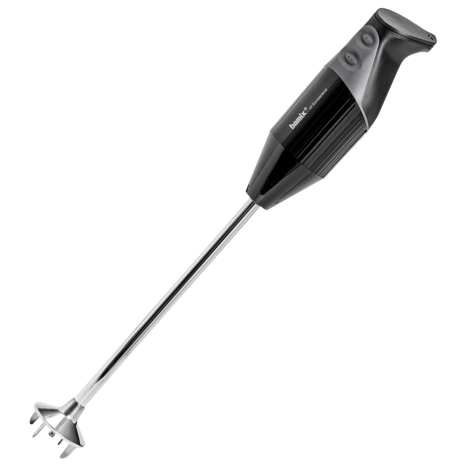 bamix Set frullatore a immersione G350 GASTRO PRO-3 incl. lama multiuso, frusta e disco fisso, supporto, 300 watt, 2 velocità, acciaio inox, Made in Switzerland, nero