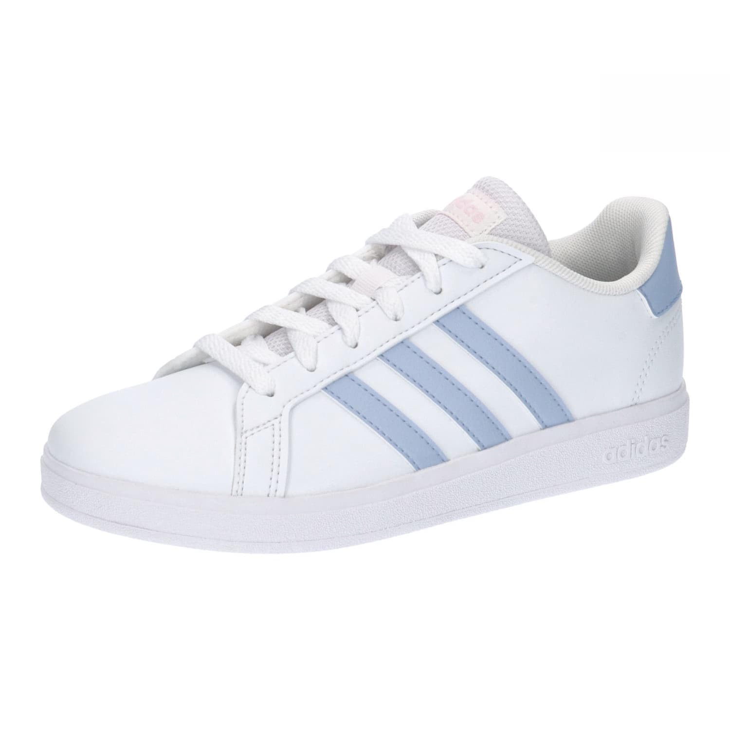 adidas Mixte enfant Grand Court Lifestyle Tennis Lace-Up Shoes, Cloud white/blue dawn/clear pink, 38 EU