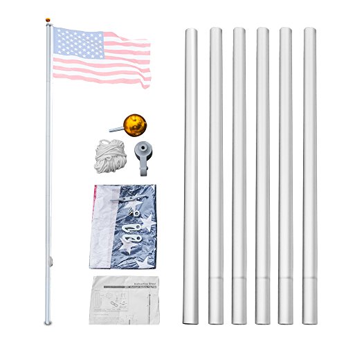 Vingli Upgraded 25Ft Sectional Aluminum Flagpole thumb #8