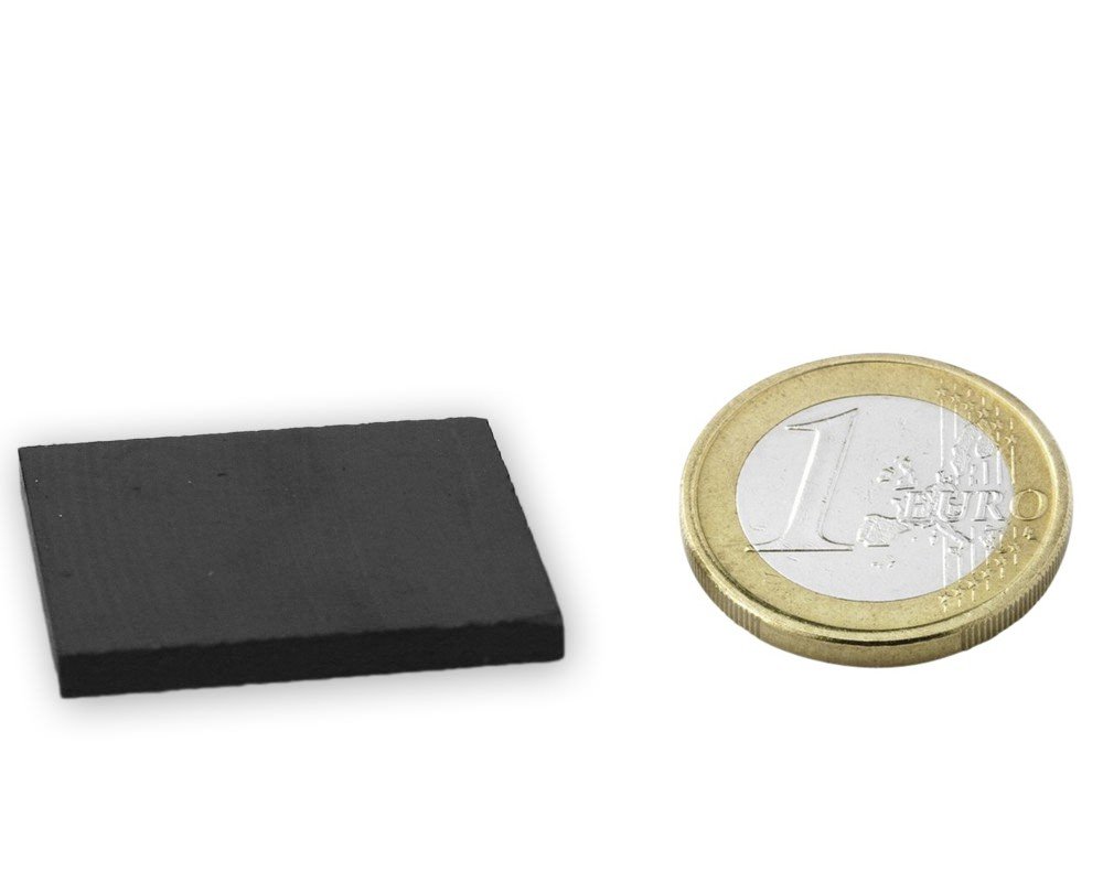 Magnosphere 10 x Ferrite Block Ceramic Rectangular Magnet 30 mm x 30 mm x 3 mm - Black - Holds 800g - Rectangular Hard Ferrite Magnets