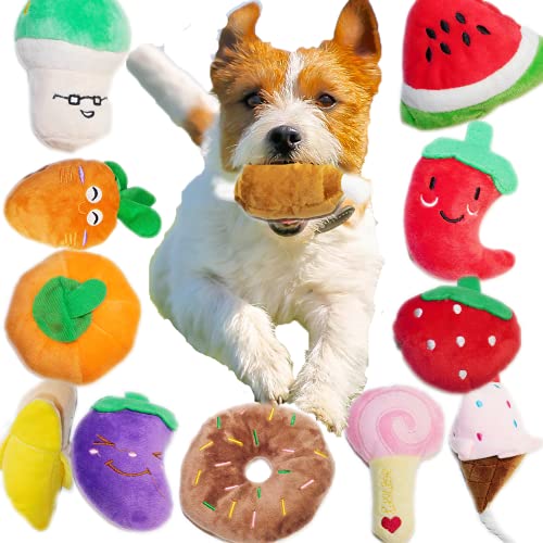 Azpets Small Dog Toys- 12 Pack Dog Squeaky Toys -Cute Plush Toys for Small Medium Dog-12 PCs Plush Puppy Toys for Small Medium Dogs-Pet Toys-Squeaky Toys