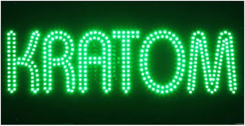 Letrero LED Kratom para negocios, letrero abierto LED súper brillante para tienda de humo, letrero de publicidad eléctrica para tienda de tabaco,