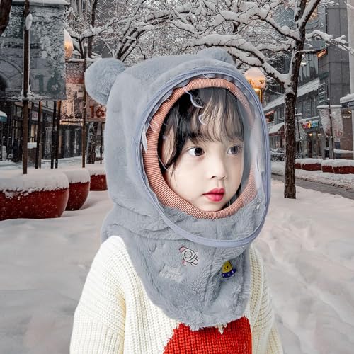 Children's Hooded Hat with Face Cover and Ear Protection for Winter Activities4