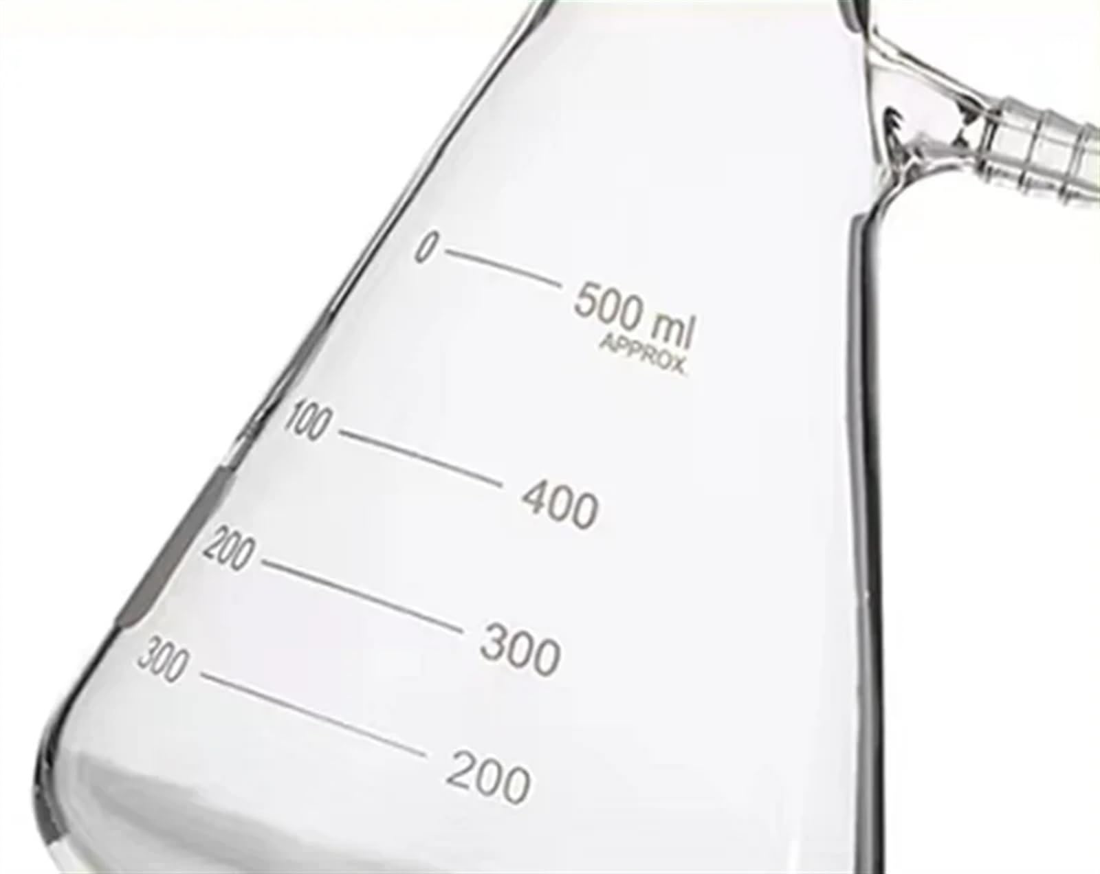 Frasco de vidrio for laboratorio, matraz succión filtración boca molienda al vacío 25 ml a 2000 con boquilla superior(2000ml caliber24)