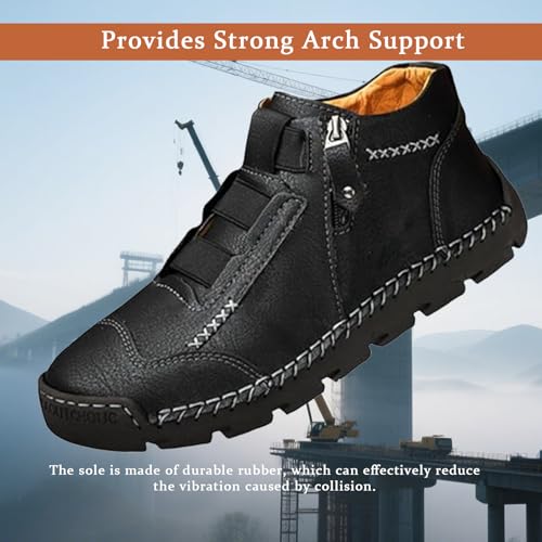 Matufit Shoes for Men, Matufit Orthopedic Loafers, Men's Genuine Leather Waterproof Non-Slip Fashionable Orthopedic Shoes4