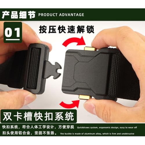 Tactical Quick-Release Belt with Aluminum Alloy Buckle for Men's Outdoor Training and Hunting Belt3