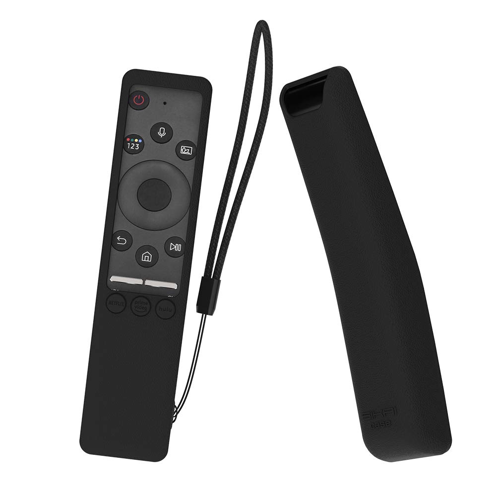SIKAI Silicone Protective Case for Samsung BN59-01312A BN59-01329A Smart TV Remote Shockproof Skin-Friendly Battery Cover for Samsung QLED 8K TV OneRemote with Remote Loop (Black) SIKAI Silicone Protective Case for Samsung BN59-01312A BN59-01329A Smart TV Remote Shockproof Skin-Friendly Battery Cover for Samsung QLED 8K TV OneRemote with Remote Loop (Black)