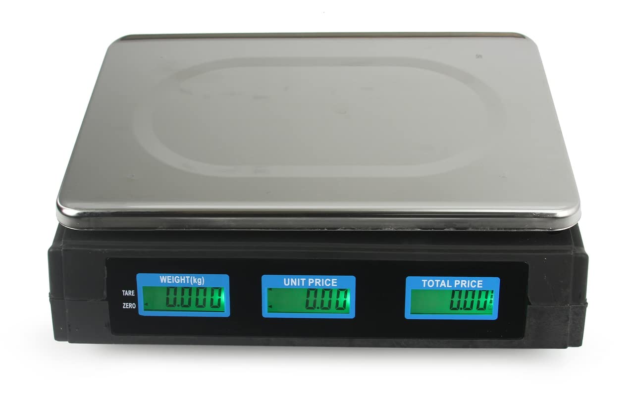 Balance électronique industrielle avec écran numérique digital 40 kg plateforme en acier 33x23 cm commerciale