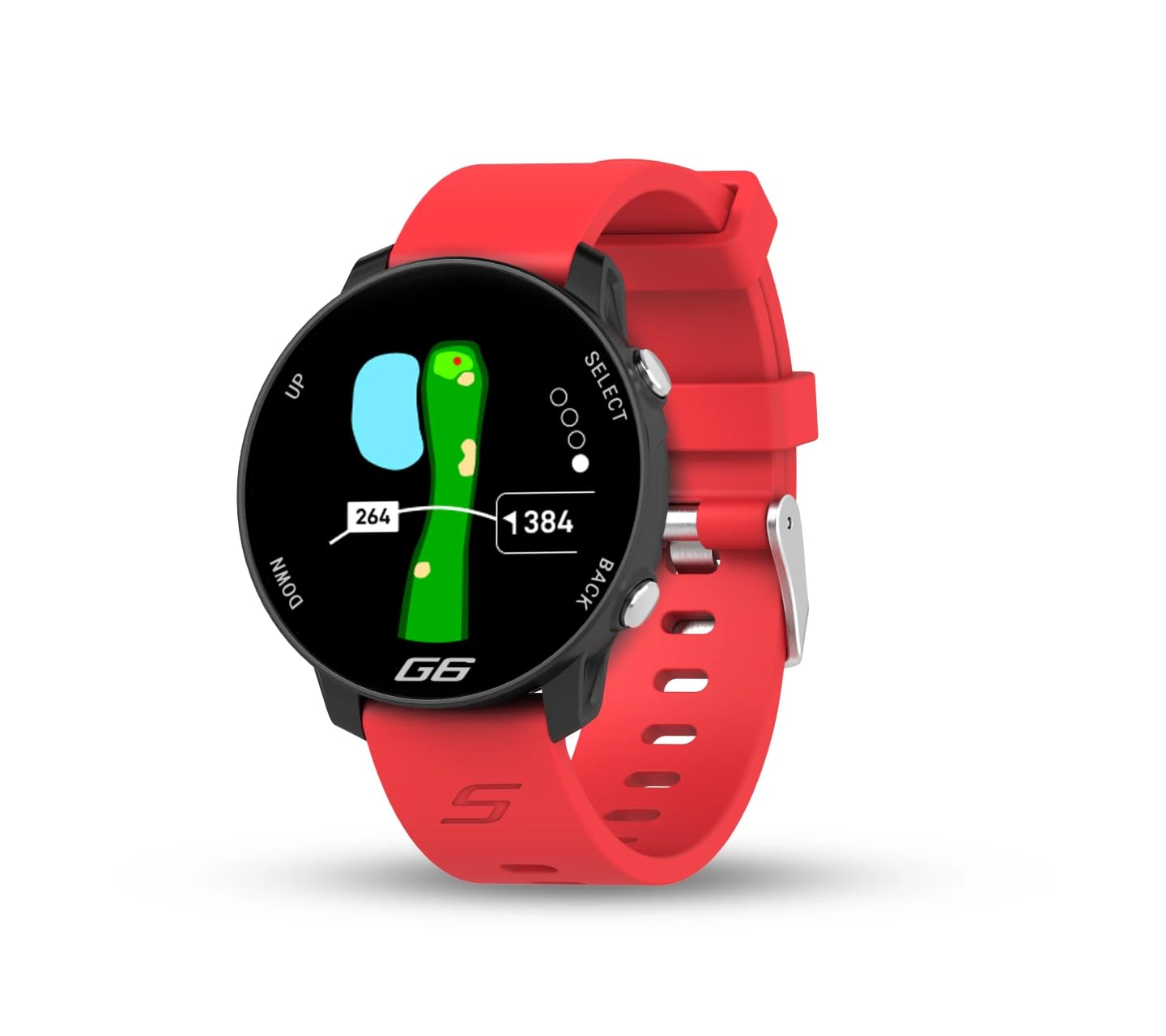 Shot Scope G6 GPS Golf Watch (Racing Red)