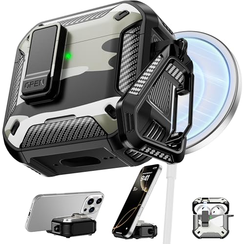 Image of RFUNGUANGO for AirPods 5 /4 Case (2026 /2024) with Lock, Camouflage