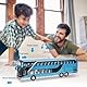 Gonetre Doppeldeckerbus-Modell aus Legierung Spielzeug Mit Unterhaltungsmusik, Spielzeugbus, Spielzeugauto Elektrisches Spielzeug im Maßstab 1:32 Für Kinder, (Blau)