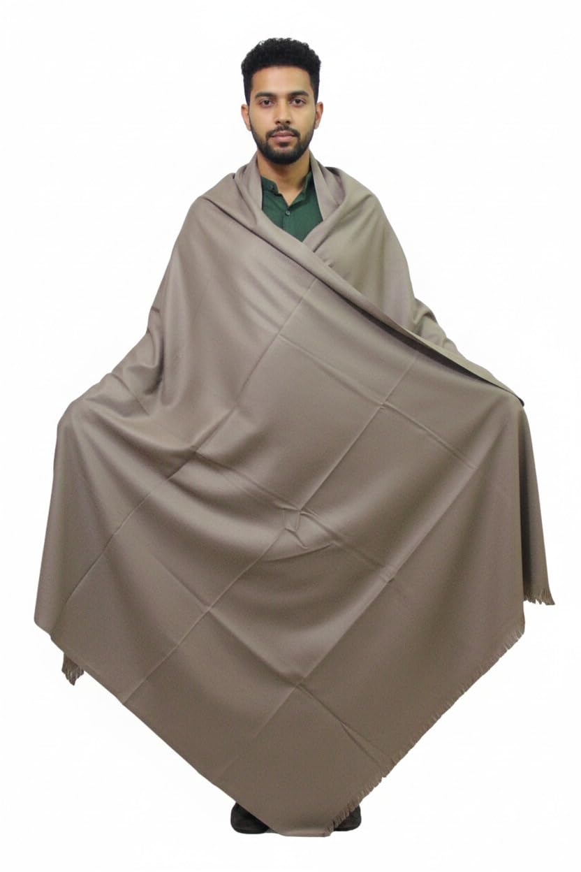 v vrinde Vrinde Grey Wool Solid Men's Shawl KA-SWL-27-picture-33