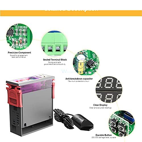 AC 85-230V 10A SHT2000 LED Digital Temperature Humidity Controller Thermoregulator Thermostat Hygrometer Control 50/60Hz