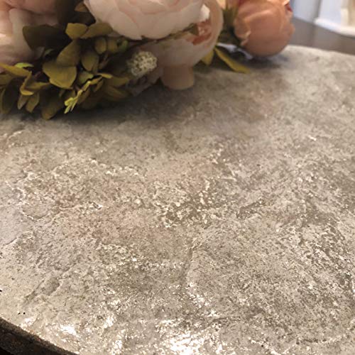 Concrete Cement Lazy Susan Unique, Hand Crafted, Gray, Turntable, 360 Degree Swivel, Made In The Usa, Home Decor By Concrete Resurrection 15" Diameter #TOP2