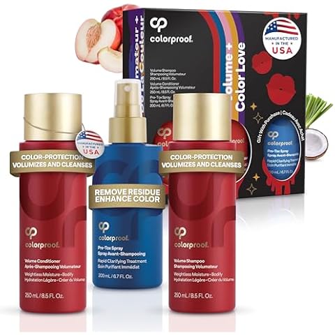 Colorproof Volume Gift Set - Volume Shampoo (8.5 Fl. Oz.), Volume Conditioner (8.5 Fl. Oz.), Pre-Tox Spray (6.7 Fl. Oz.) Cover