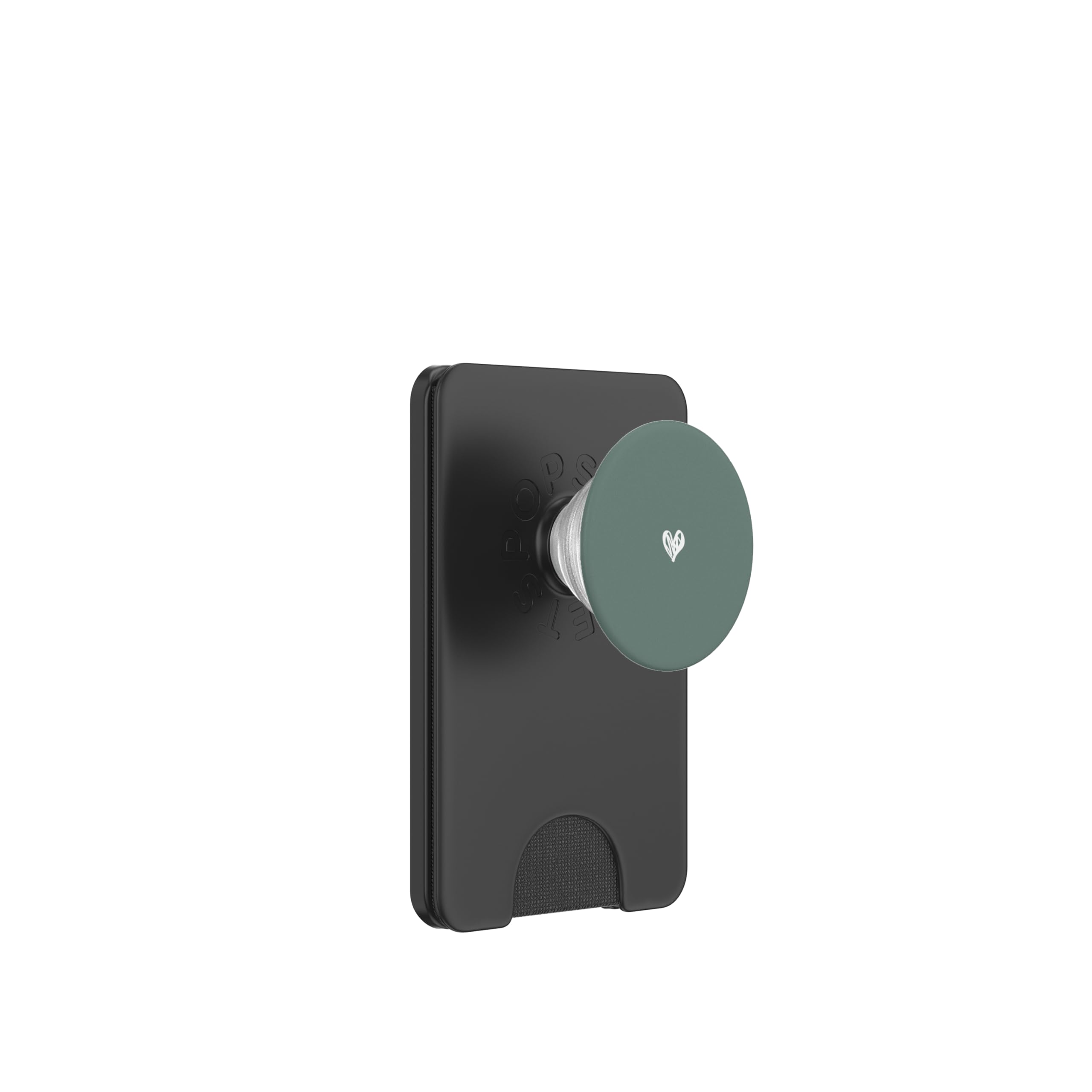 Cute Sage Green Heart Love Minimalist PopSockets PopWallet for MagSafe