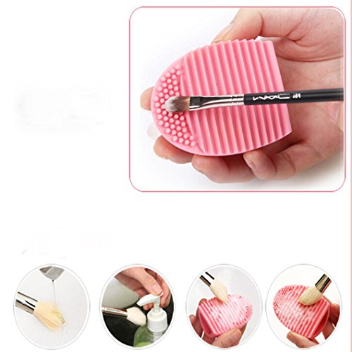 Tenworld Pro Make Up Washing Brush Scrubber Board Cosmetic Clean Tool (Pink)