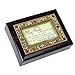 Cottage Garden My Wish for You Italian Style Burlwood Finish Decorative Jewel Lid Musical Jewelry Box - Plays Edelweiss