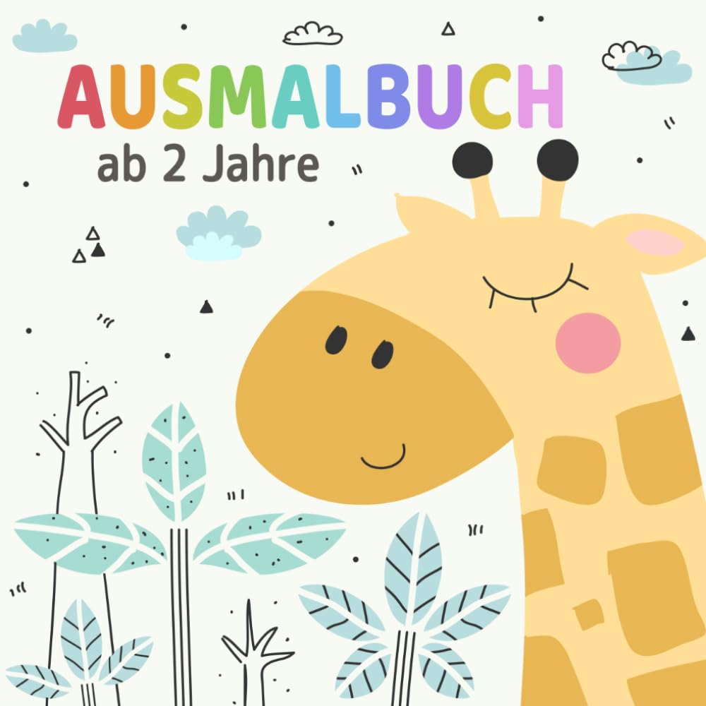 Kinder Ausmalbuch ab 2 Jahre: XXL Kritzelmalbuch mit tollen Motiven zum Ausmalen und Kritzeln für kreative Mädchen und Jungen