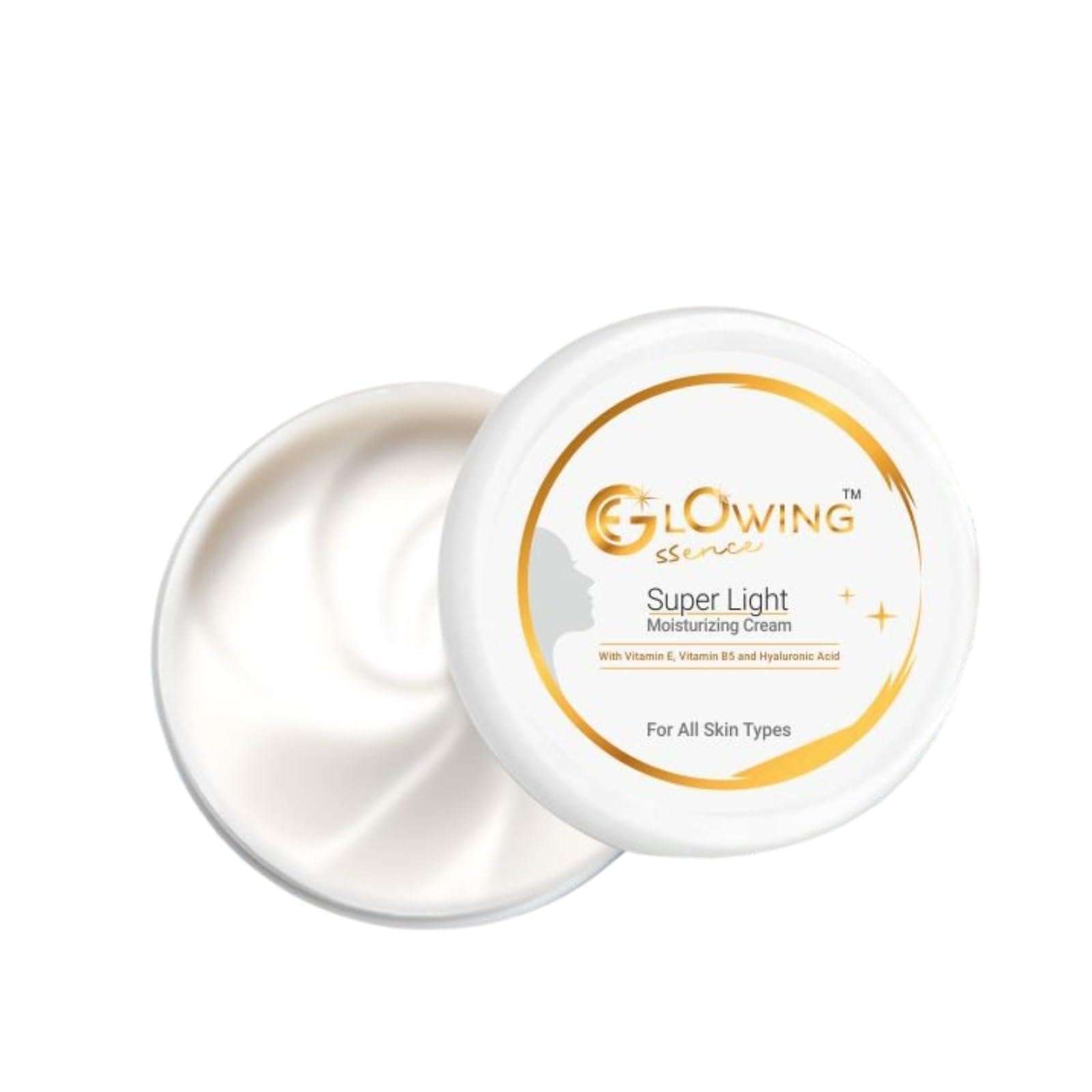 Super Light Moisturizing Cream for All Skin Types Non-Sticky, Fast-Absorbing Formula with Hyaluronic Acid, Vitamin E & B5 10X More Moisture for Smooth, Hydrated Skin | Lightweight Daily Skincare 200 ML,(Pack of 1)