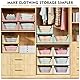 SNSLXH 5 Pack Stapelbar Schrank Kleiderschrank Organizer, Multifunktionale & Faltbare Schrank Organizer für Bad Küche Kleiderschrank Lagerung, Platzsparende Schrank Schublade aufbewahrungsbox, Weiß