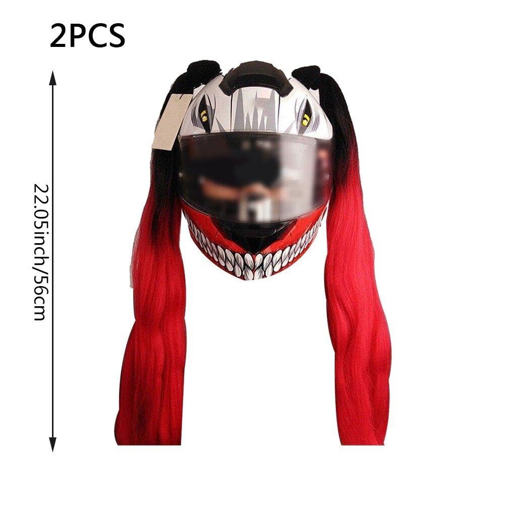 Amazon.co.jp: パンクスタイルヘルメット三つ編みポニーテール