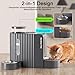 Gardner Pet Automatischer Futterspender für Katzen/Hunde 2 Näpfe(3L*2), Nicht elektrisch Futterautomat und Wasserspender Hund mit Edelstahlschüssel, Ohne Strom, BPA Frei, Gravitation Katzenfutter Grau