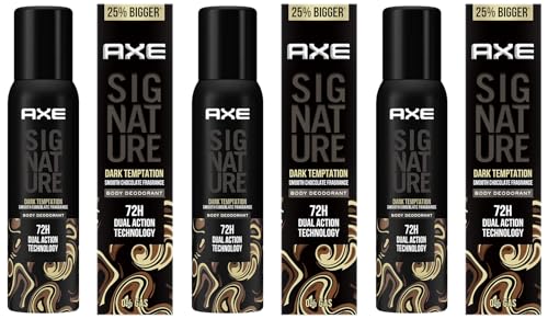 Image of Axe Signature Dark Temptation No Gas Deodorant Bodyspray For Men, 154ml (Pack of 3)