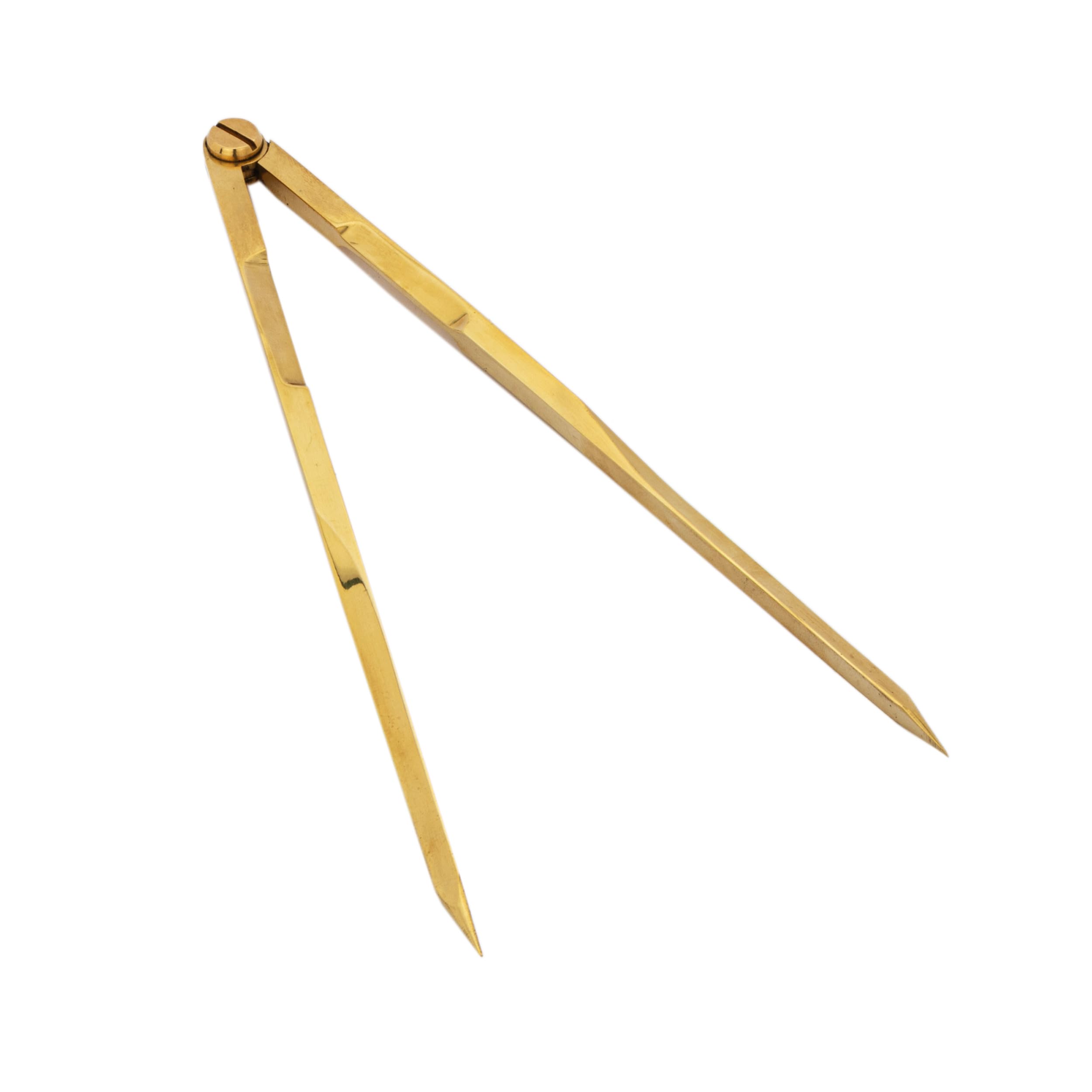 NKlaus Compás de 21 cm de latón en caja de madera, 14968