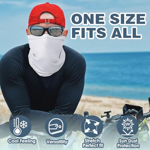 Image of Achiou Cooling Neck Gaiter, UV Protection Face Cover Scarf for Men Women | Breathable, Soft and Quick-Dry Neck Gaiter for Cycling, Running, Fishing