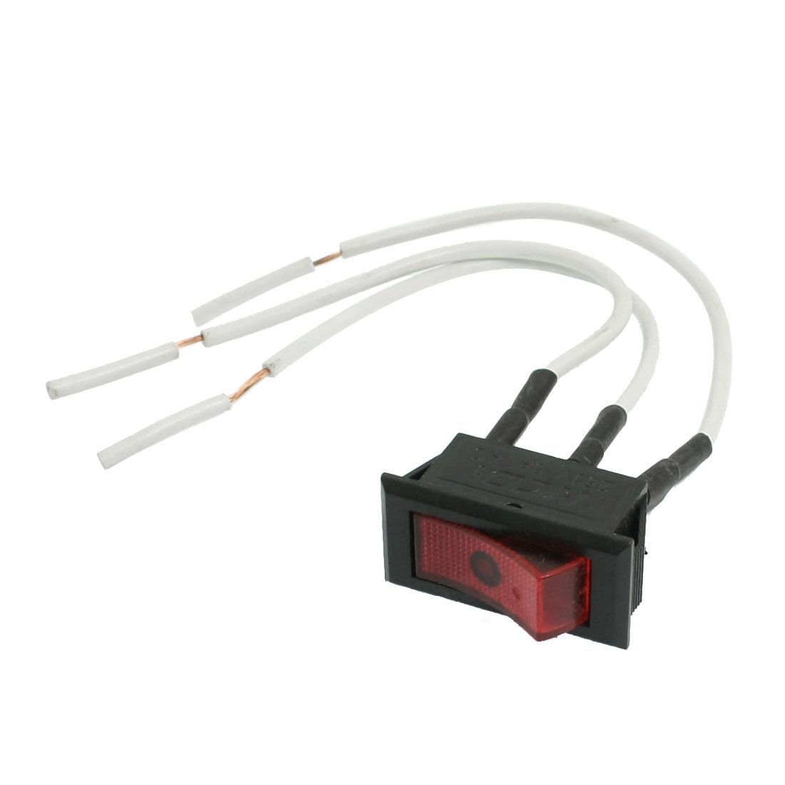 IIVVERR KCD3 AC 250V 6A SPST 3 pinos ON/OFF Rocker Boat com luz