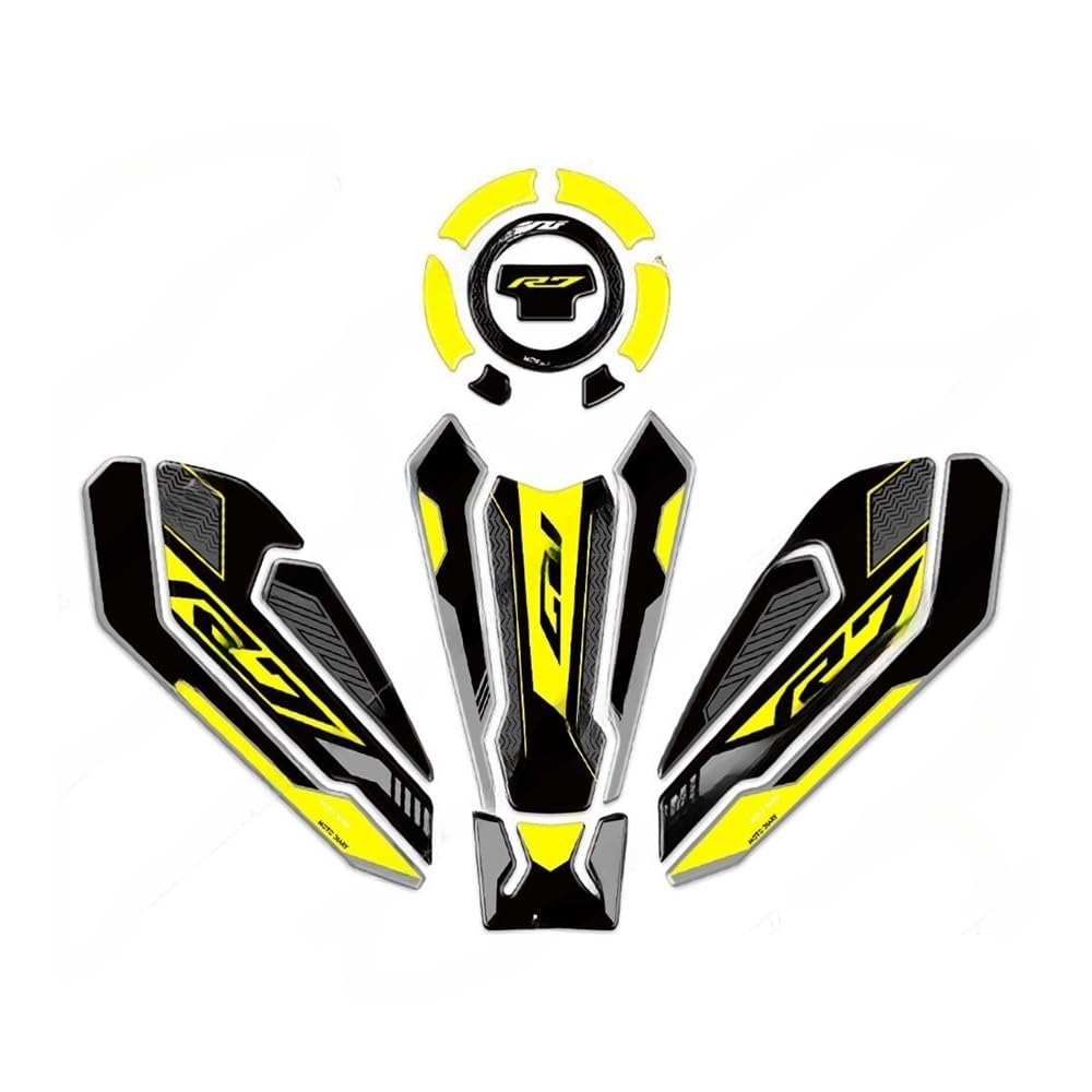Motorcycle Fuel Tank Sticker Motorcycle Fuel Tank Pad Sticker Knee Grip Traction Protection Decals for R7 YZF R7 YZFR7 2021 2022 2023 2024