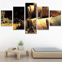 SIGNWIN 5 Panel Canvas Wall Art Modern Art Country Dramatic Global Landscape Multicolor Photography for Home Decorations Ready to Hang - 60