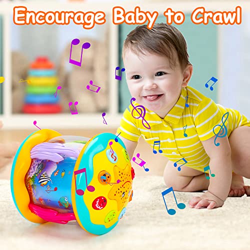Baby Toys 6 to 12 Months 4 in 1 Musical Projector Rotating Tummy Time Learning Crawling Light Up Infant Baby Toys 0-3 3… - Image 5