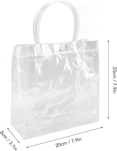 Miniatura 7 de 30 bolsas de regalo de PVC transparente con asas, bolsas de regalo transparentes de plástico reutilizables, bolsas de regalo para Navidad, boda,
