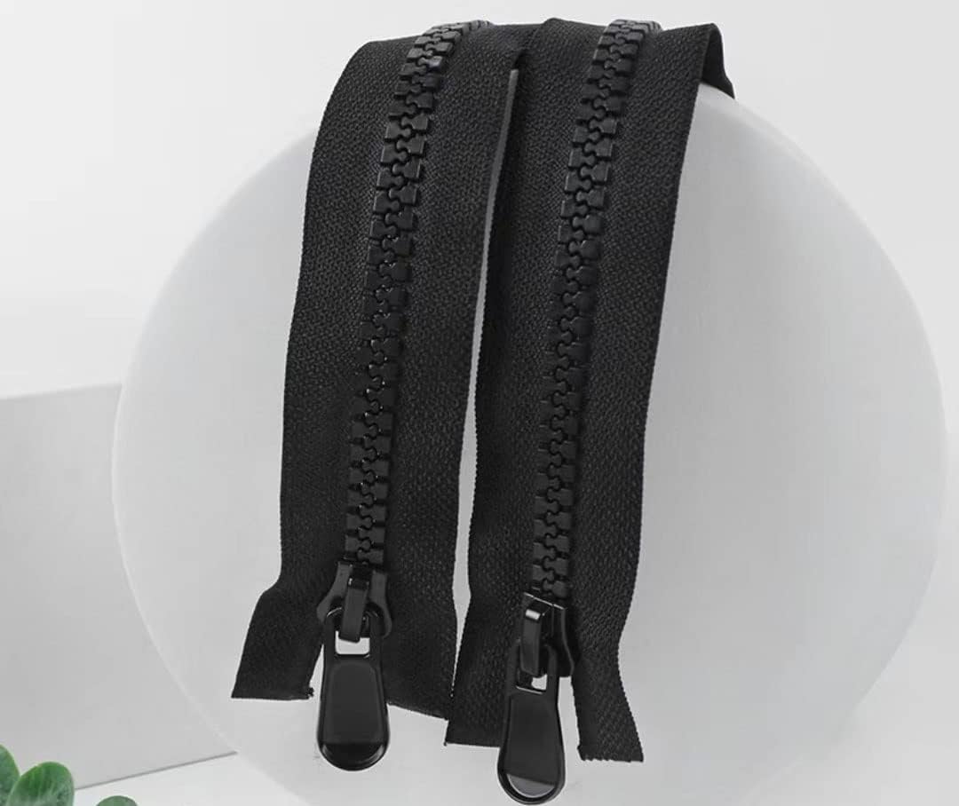 Cremallera Sujetadores de cremallera de extremo abierto, cremalleras invisibles, resina duradera NO.10 Apertura doble grande for cabezal de costura Abrigo de algodón bidireccional Accesorios de chaque